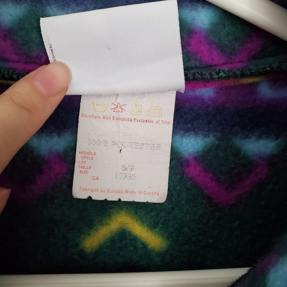 Vintage Reebok GUC Colourful Fleece Jacket - Picture 3 of 8